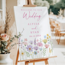 Wildflower Garden Floral Wedding Welcome
