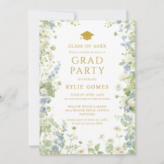 Wildflower Garden Graduation Party Invitation Einladung