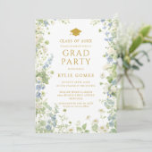 Wildflower Garden Graduation Party Invitation Einladung (Stehend Vorderseite)