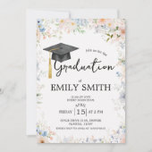 Wildflower Garden Graduation Party Invitation Einladung (Vorderseite)