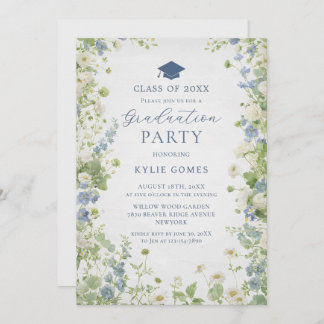 Wildflower Garden Graduation Party Invitation Einladung