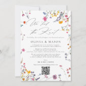 Wildflower Garden Modern Chic Wedding Announcement Einladung (Vorderseite)