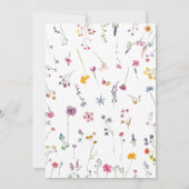 Wildflower Garden Modern Chic Wedding Announcement Einladung (Rückseite)