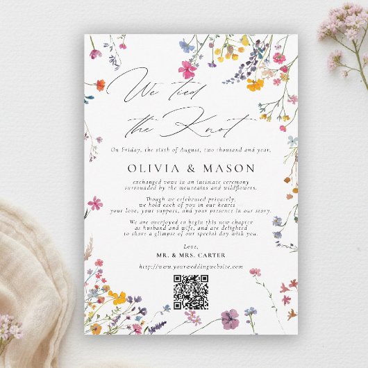 Wildflower Garden Modern Chic Wedding Announcement Einladung