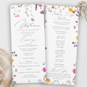 Wildflower Garden Modern Elegant Wedding Program