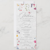 Wildflower Garden Modern Ivory Wedding Program (Vorderseite)
