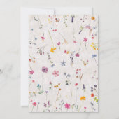 Wildflower Garden Modern Pink Wedding Announcement Einladung (Rückseite)