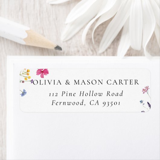 Wildflower Garden Modern Watercolor Trendy Wedding (Insitu)