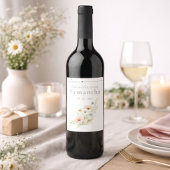 Wildflower Garden Personalized Event Weinetikett