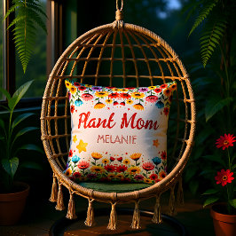 Wildflower Garden Plant Mom Throw Pillow Kissen