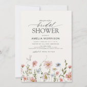 Wildflower Garden QR Code Registry Bridal Shower Einladung (Vorderseite)