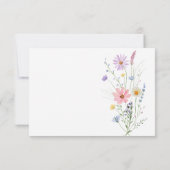 Wildflower Garden QR Code Wedding RSVP Card (Rückseite)
