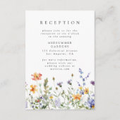 Wildflower Garden Wedding Reception Enclosure Card Begleitkarte (Vorderseite)