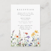 Wildflower Garden Wedding Reception Enclosure Card Begleitkarte (Vorderseite)