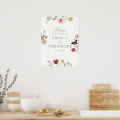 Wildflower Garden Wedding Welcome Poster (Küche)