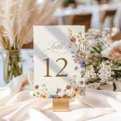 Wildflower-Garten-Hochzeitstisch-Nummer Tischnummer