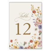 Wildflower-Garten-Hochzeitstisch-Nummer Tischnummer (Vorderseite)