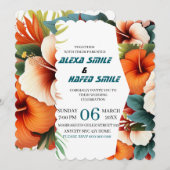 Wildflower-Gatefold-Hochzeits-Einladung, Hübsche H Save The Date (Vorne/Hinten)