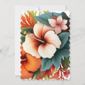 Wildflower Gatefold Wedding Invitation, Pretty Wed Save The Date (Rückseite)