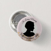 Wildflower-Gedenkfoto-Button Button (Vorne & Hinten)