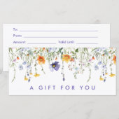 Wildflower-Geschenkgutschein (Vorne/Hinten)
