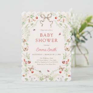 Wildflower geschlechtsneutrale Babyparty Einladung