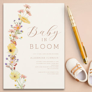 Wildflower Geschlechtsneutrale Herbst-Baby-Party Einladung