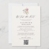 Wildflower Grace Elopement Wedding Announcement Einladung (Vorderseite)