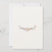 Wildflower Grace Elopement Wedding Announcement Einladung (Rückseite)