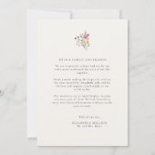 Wildflower Grace Modern Watercolor Arch Wedding Dankeskarte (Rückseite)
