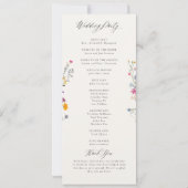 Wildflower Grace Moderne Elegante Hochzeitsprogram (Rückseite)