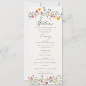 Wildflower Grace Moderne Elegante Hochzeitsprogram (Vorderseite)