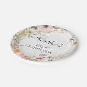 Wildflower Graduation  Pappteller (Schrägansicht)