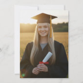 Wildflower Graduation Party Photo Einladung (Rückseite)