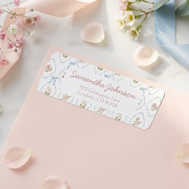 Wildflower Graduation Party Return Address