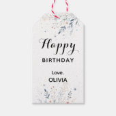 Wildflower Happy Birthday Geschenkanhänger (Vorderseite)