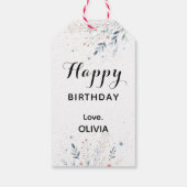 Wildflower Happy Birthday Geschenkanhänger (Rückseite)