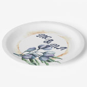 Wildflower Harmony Custom Floral Party Plate Pappteller (Schrägansicht)
