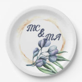 Wildflower Harmony Custom Floral Party Plate Pappteller (Vorderseite)