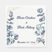 Wildflower Harmony Custom Wedding Serviette (Vorderseite)