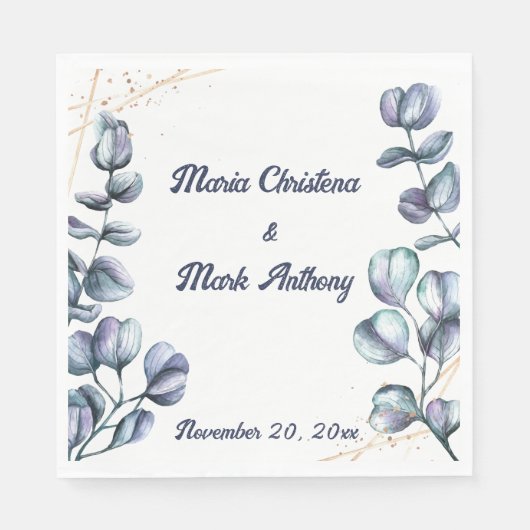 Wildflower Harmony Custom Wedding Serviette (Vorderseite)