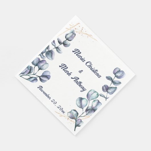 Wildflower Harmony Custom Wedding Serviette (Ecke)