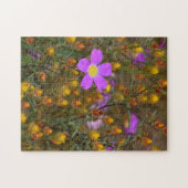Wildflower Harmony – Purple & Gold in Bloom Puzzle (Horizontal)