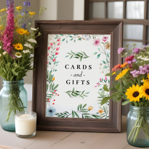 Wildflower-Hochzeit Braut-Shower Karten Geschenke  Poster