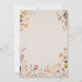 Wildflower-Hochzeit Einladung (Rückseite)