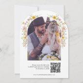 Wildflower-Hochzeit | QR-Code für Frühlingsgartenf Einladung (Rückseite)