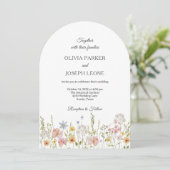 Wildflower-Hochzeit | QR-Code für Frühlingsgartenf Einladung (Stehend Vorderseite)