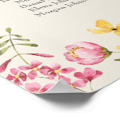 Wildflower-Hochzeit Sitzplan Poster (Ecke)