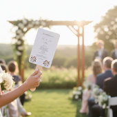 Wildflower-Hochzeitsprogramm, individuell anpassba Fächer