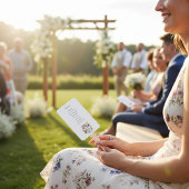 Wildflower-Hochzeitsprogramm, individuell anpassba Fächer